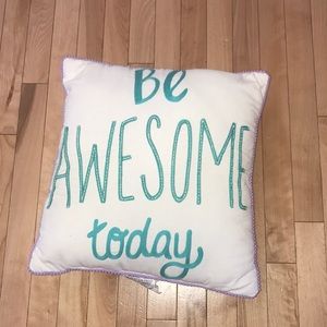 Be Awesome Today throw pillow